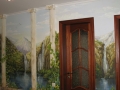 Интерьерная роспись стен с элементами лепки